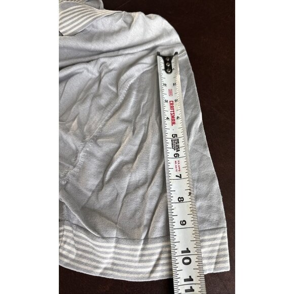 Murano Collezione Mens XL Polo Shirt Gray Striped Collar - Picture 7 of 7